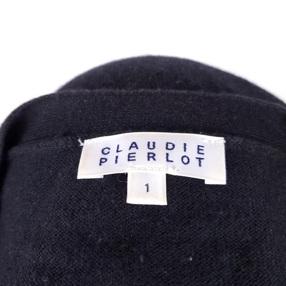 Claudie Pierlot Black Lace Long Sleeve Top - Picture 7 of 8